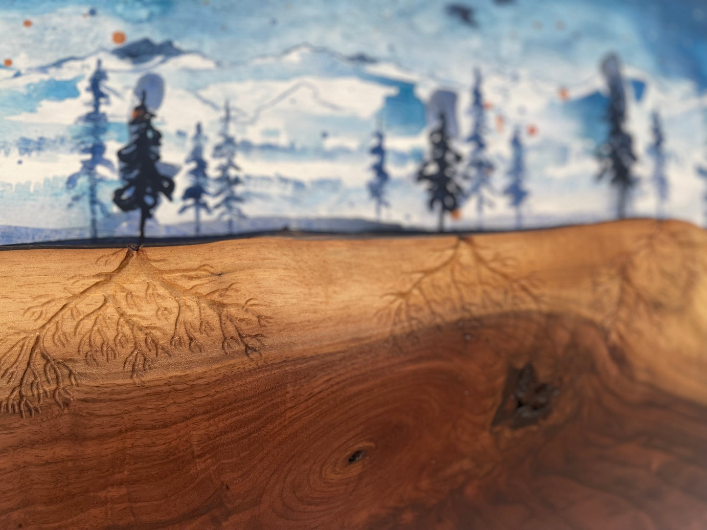 12 x 36 Walnut Winter Rockies